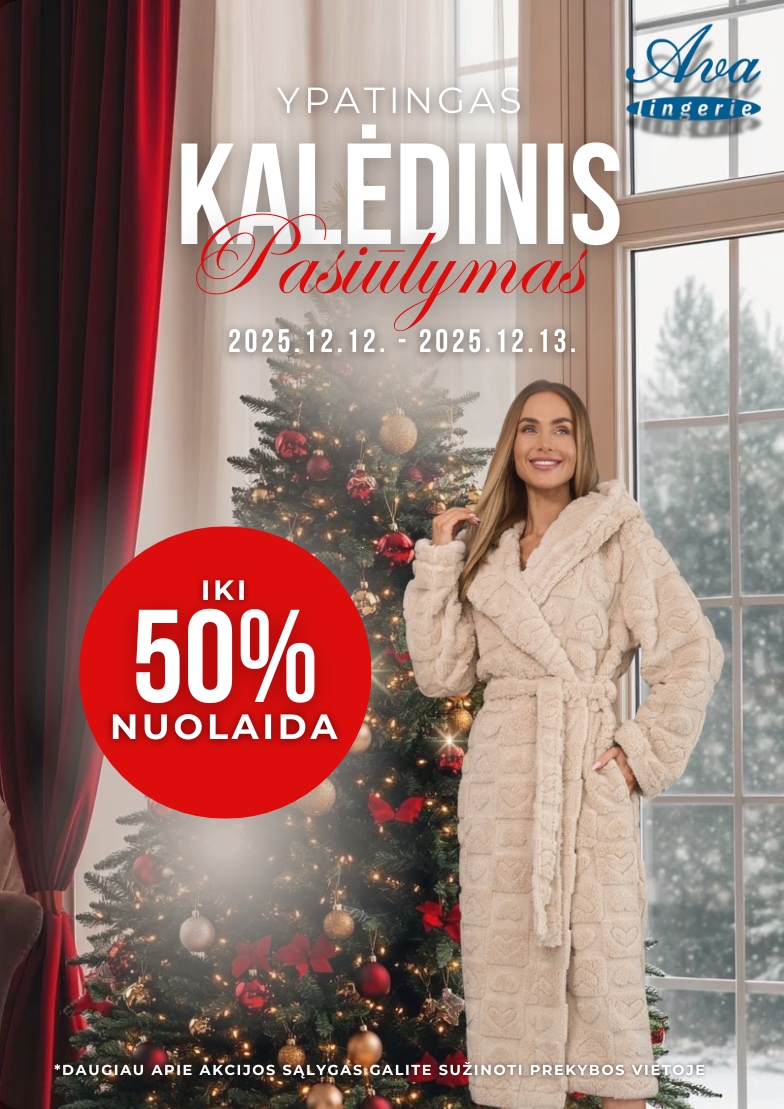 Didysis kalėdinis Ava Lingerie išpardavimas – iki -50% viskam!