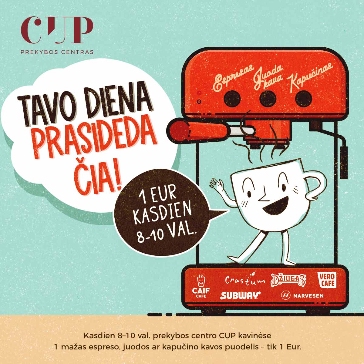 CUP kavos akcija