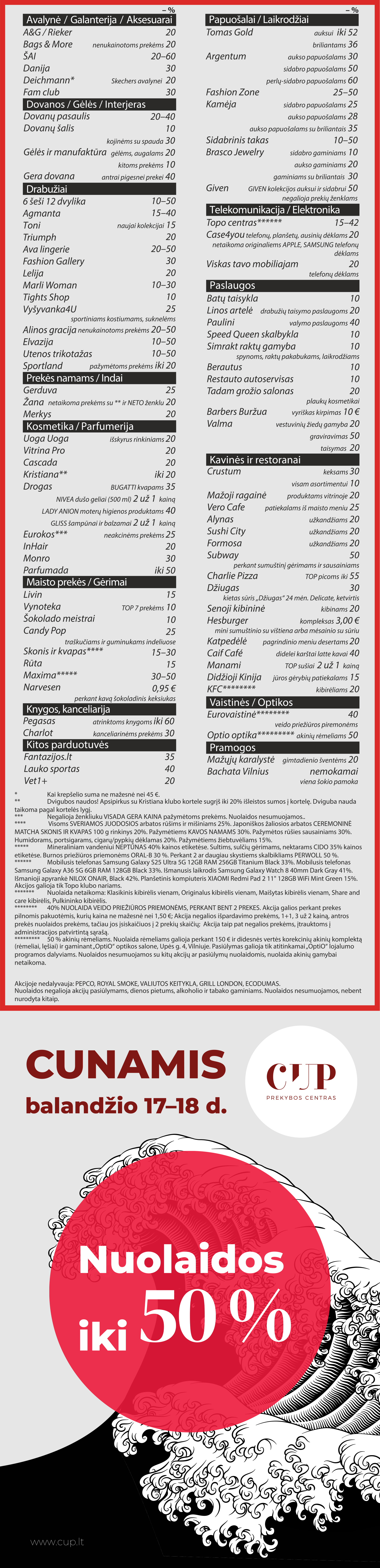 Nuolaidų Cunamis!