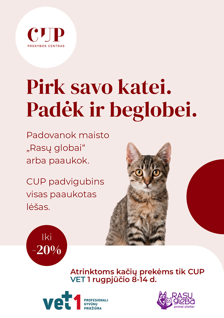 CUP ir VET1 Tarptautinės kačių dienos iniciatyva „Rasų globai“