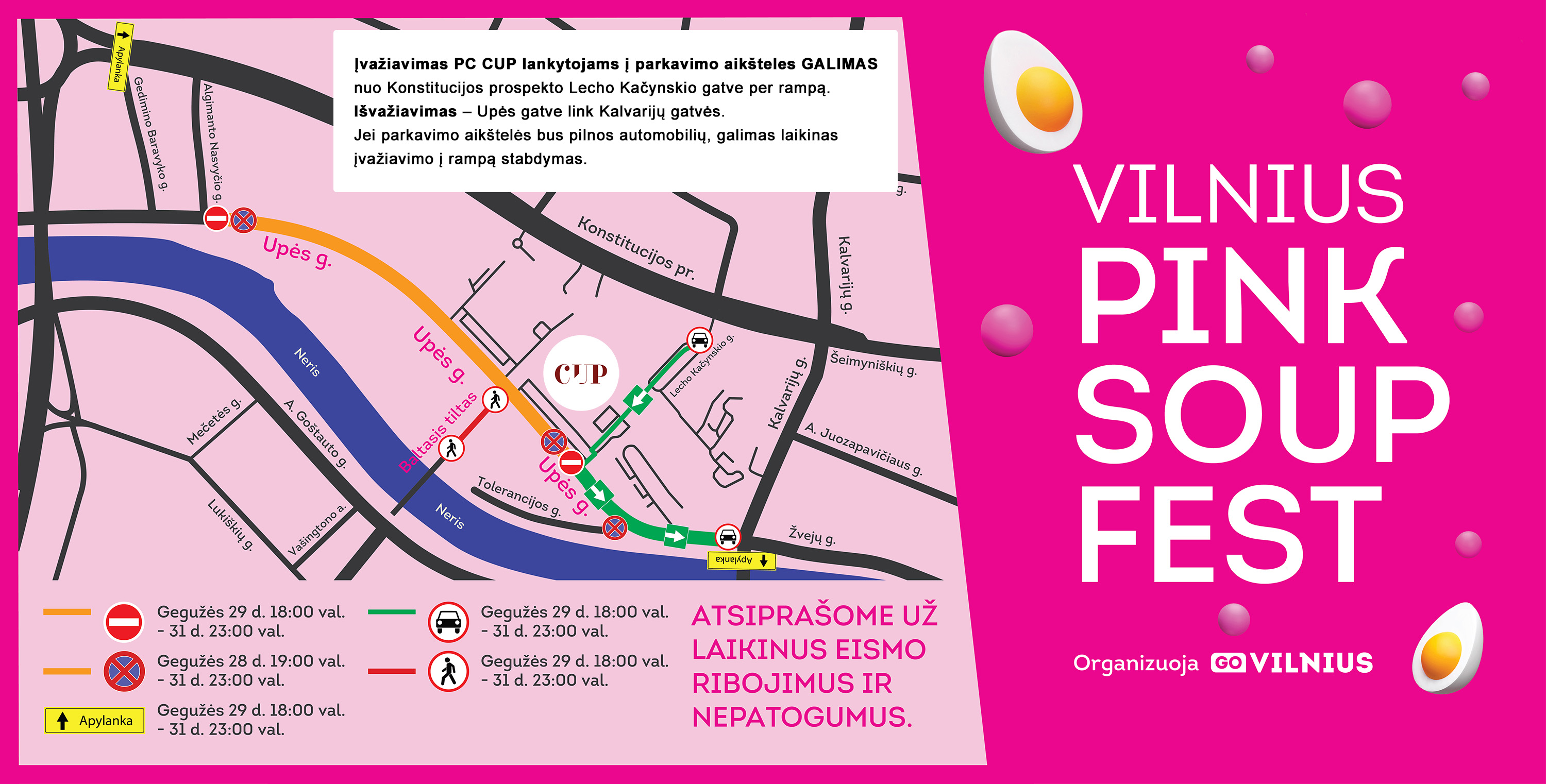 Kaip atvykti į PC CUP per Vilnius Pink Soup Fest