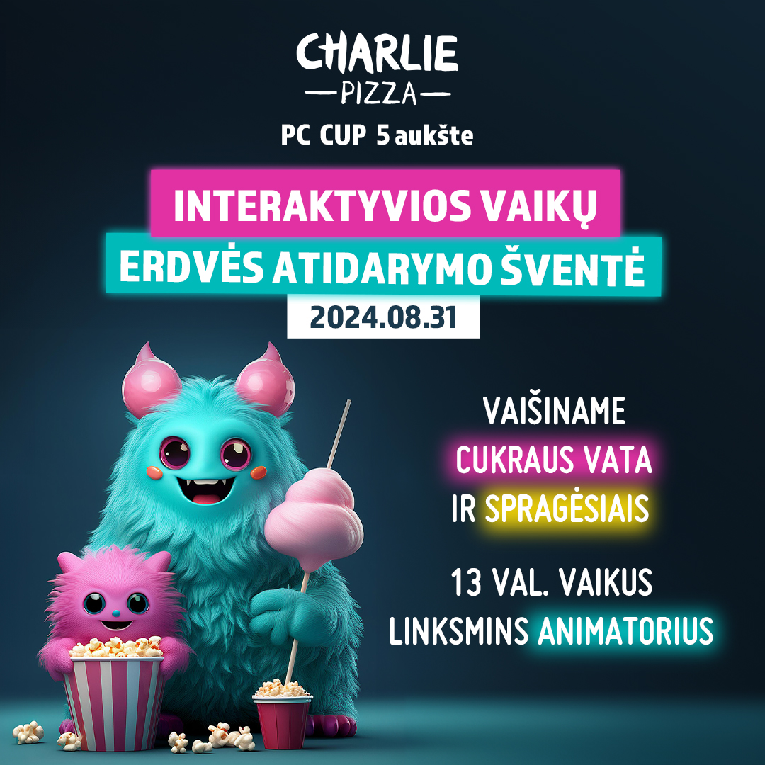 Charlie Pizza vaikų žaidimų erdvės atidarymas