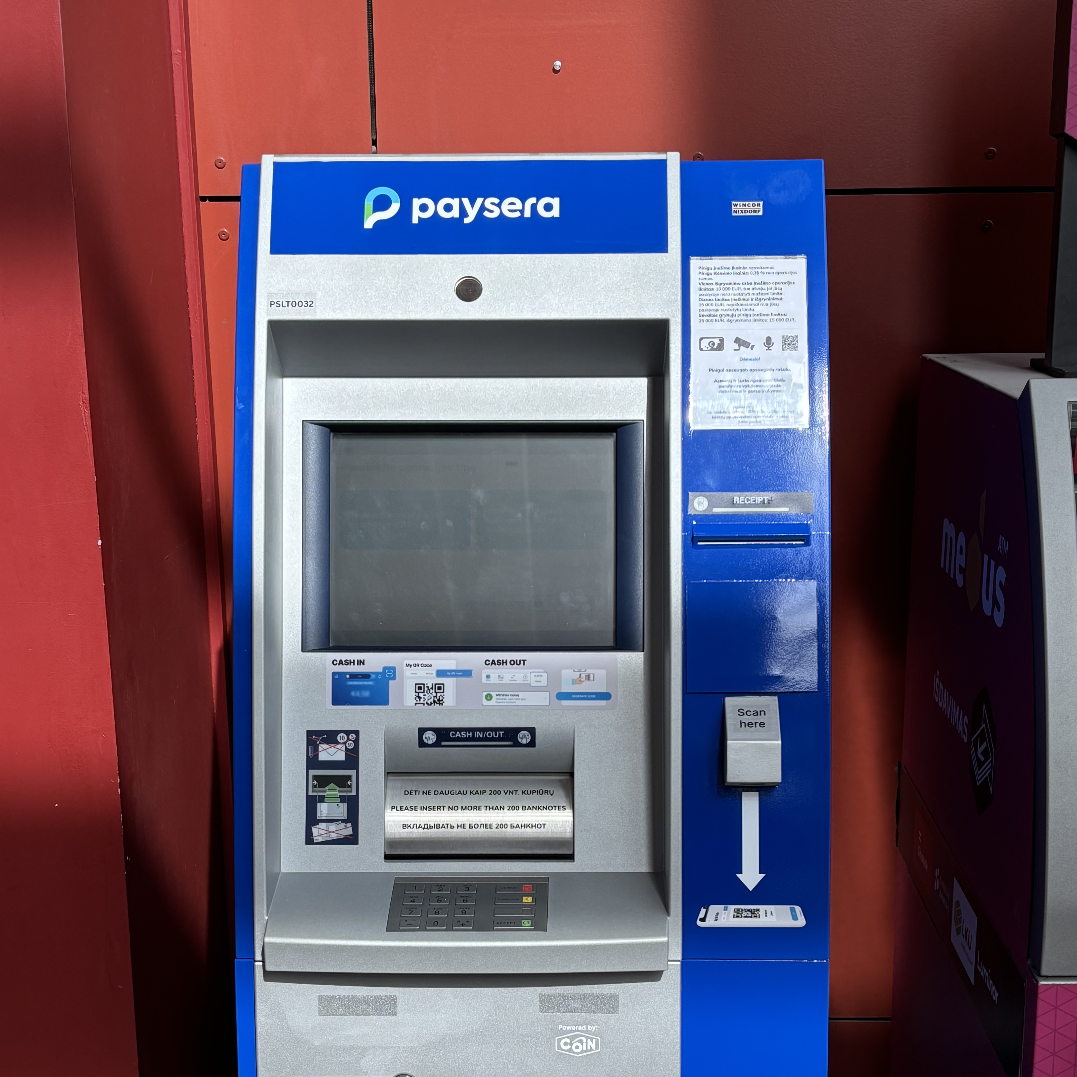 Naujas bankomatas Paysera