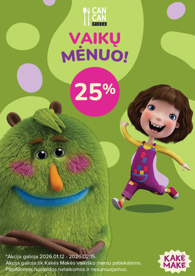 VAIKŲ MĖNUO jau CAN CAN Pizza!