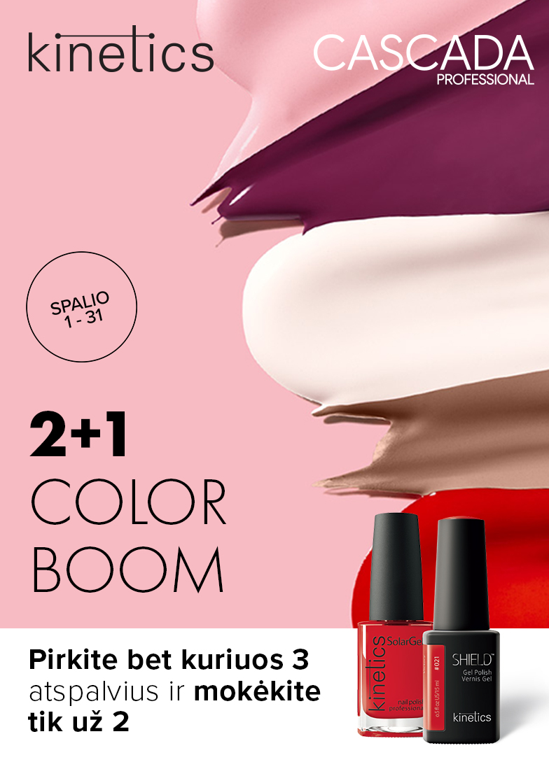 Pirkite bet kuriuos 3 Kinetics nagų lakus ir mokėkite tik už 2