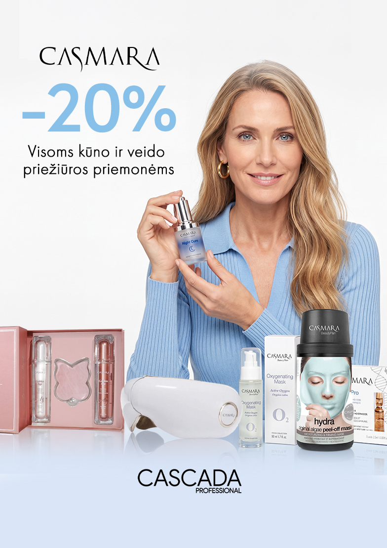 –20 % „Casmara“ veido bei odos priežiūros kosmetikai