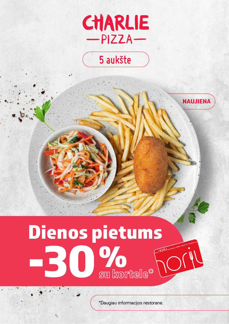 Charlie pizza pietums net -30%