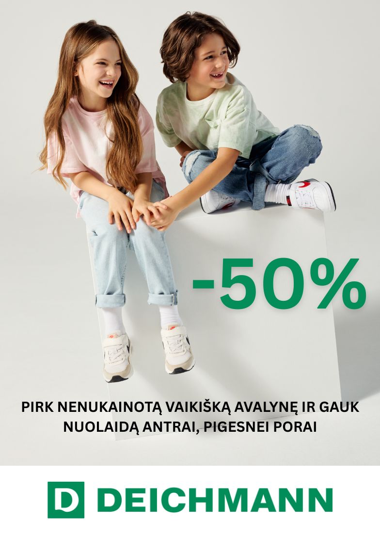 Pasinaudok net 50% nuolaida!