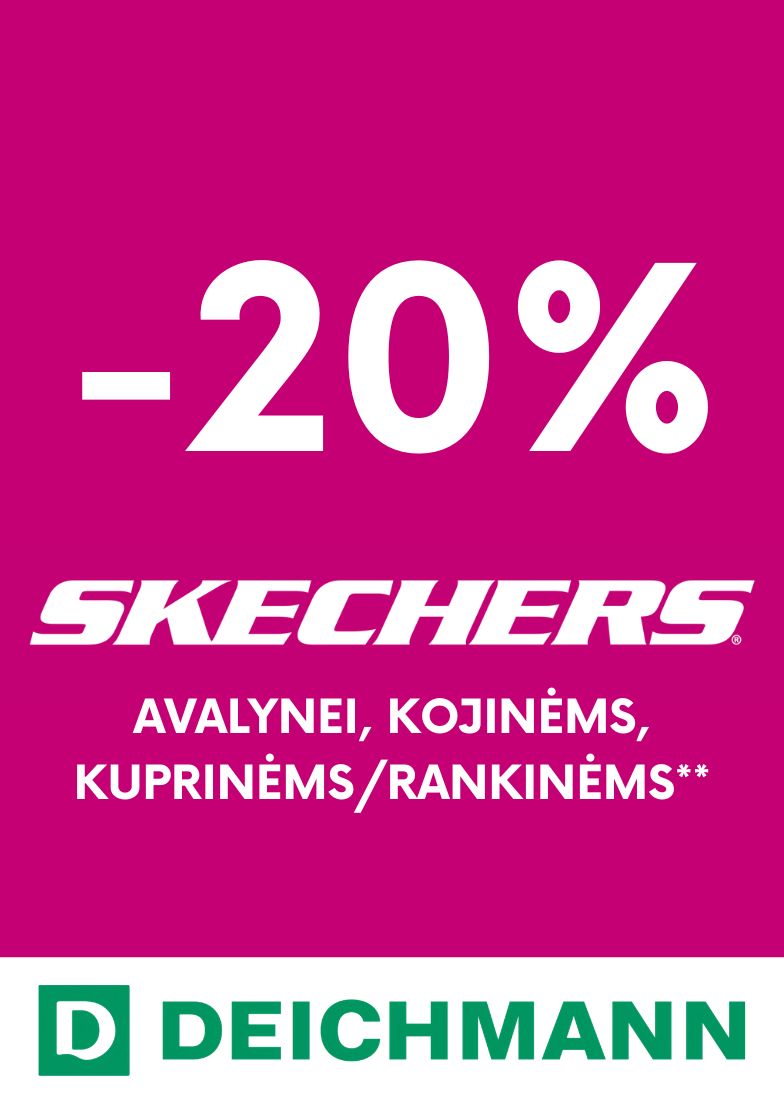 –20 % SKECHERS asortimentui