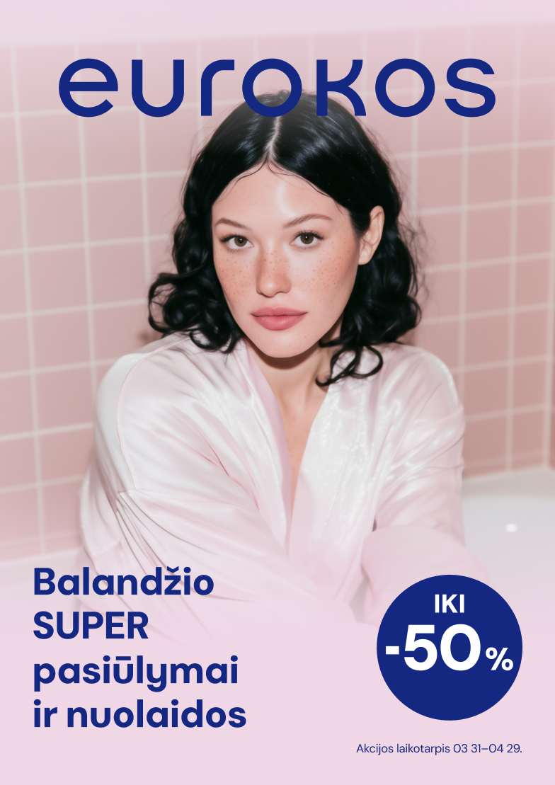 Balandžio SUPER pasiūlymai ir nuolaidos iki –50 %!