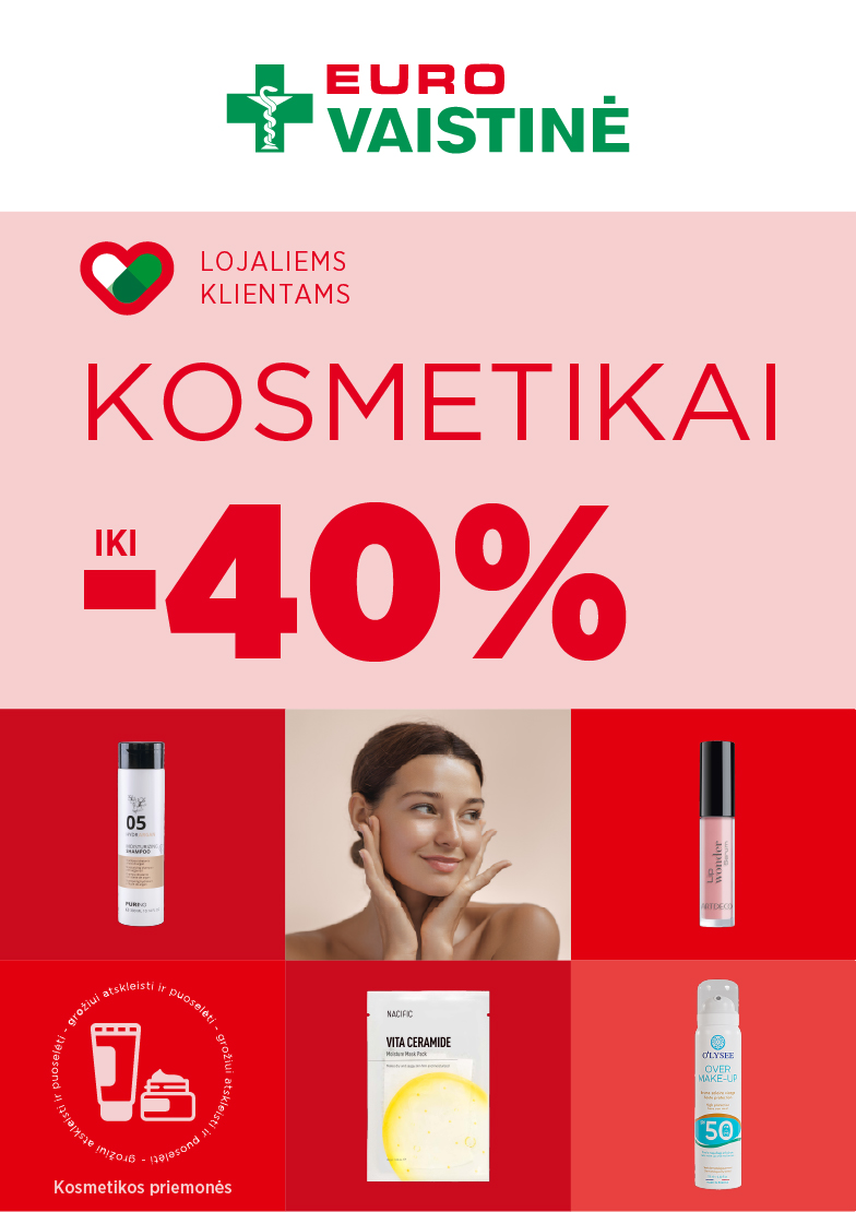 KOSMETIKAI iki –40 %