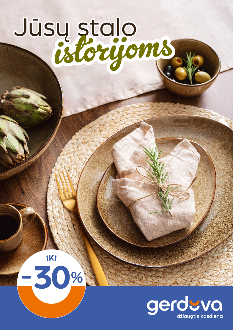 30% discount on all exclusive design dishes and cutlery throughout August!
