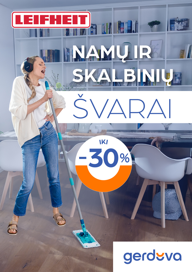 Namų ir skalbinių švarai iki –30 %