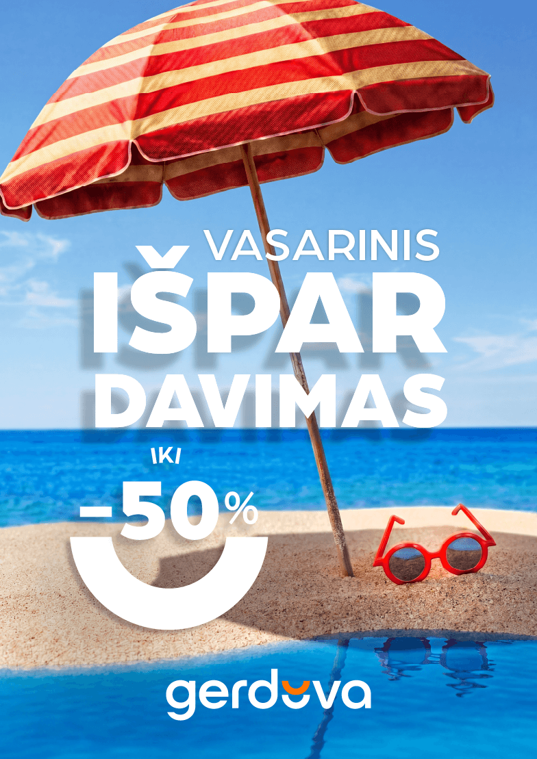 Vasarinis IŠPARDAVIMAS IKI –50 %