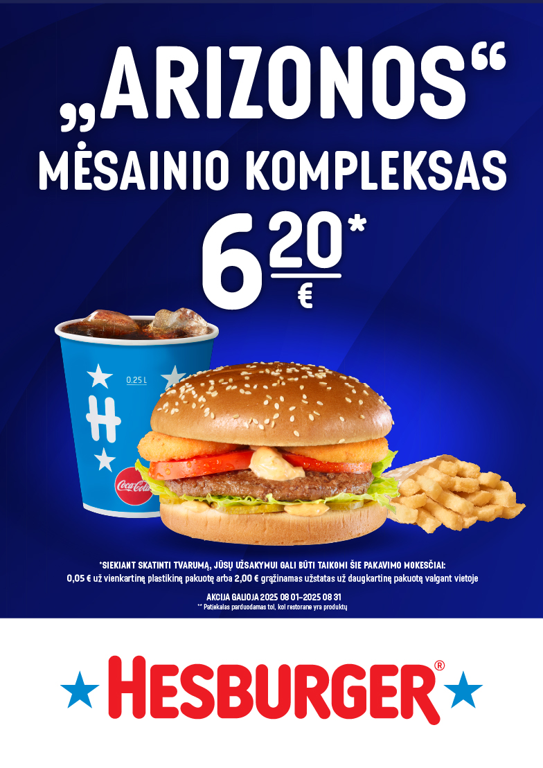 „Arizonos“ mėsainio kompleksas 6.20 Eur