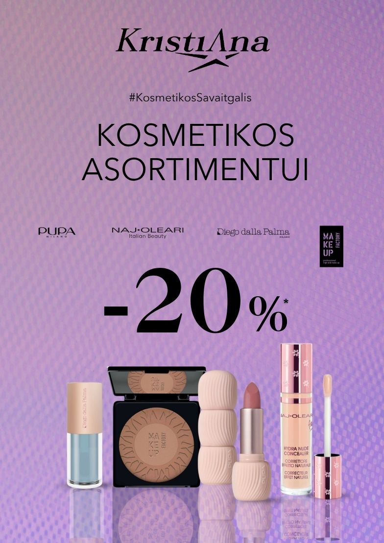 KristiAna grožio ritualai, kurie lieka. Kosmetikos asortimentui – 20 %*