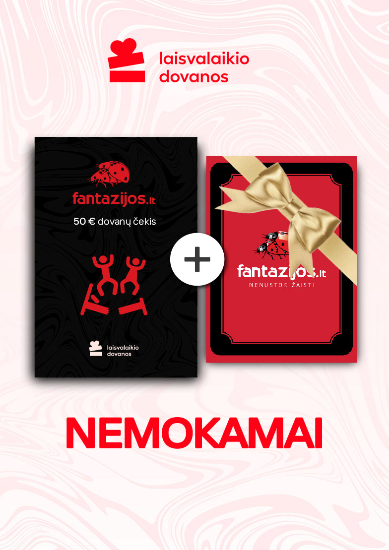 Buy a Fantazijos.lt gift card and get a GIFT for yourself