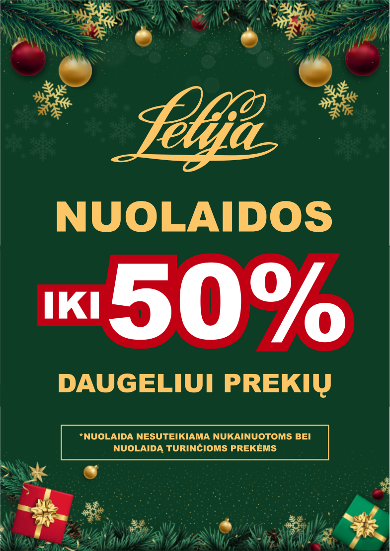 Nuolaidos iki –50 %