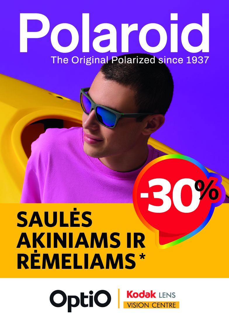 -30 % visiems POLAROID saulės akiniams!