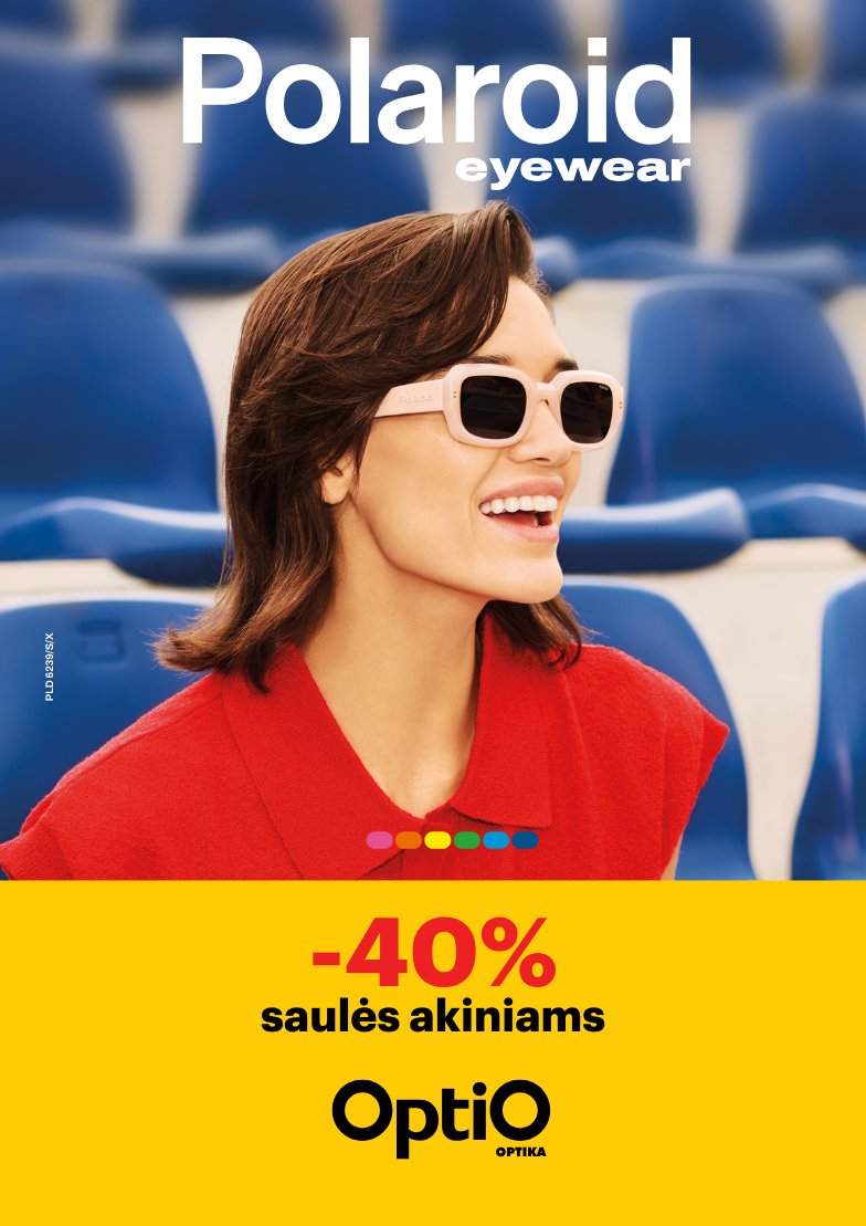 40 %* POLAROID saulės akiniams!