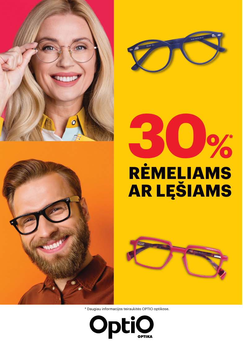 OPTIO. -30 % rėmeliams arba lęšiams