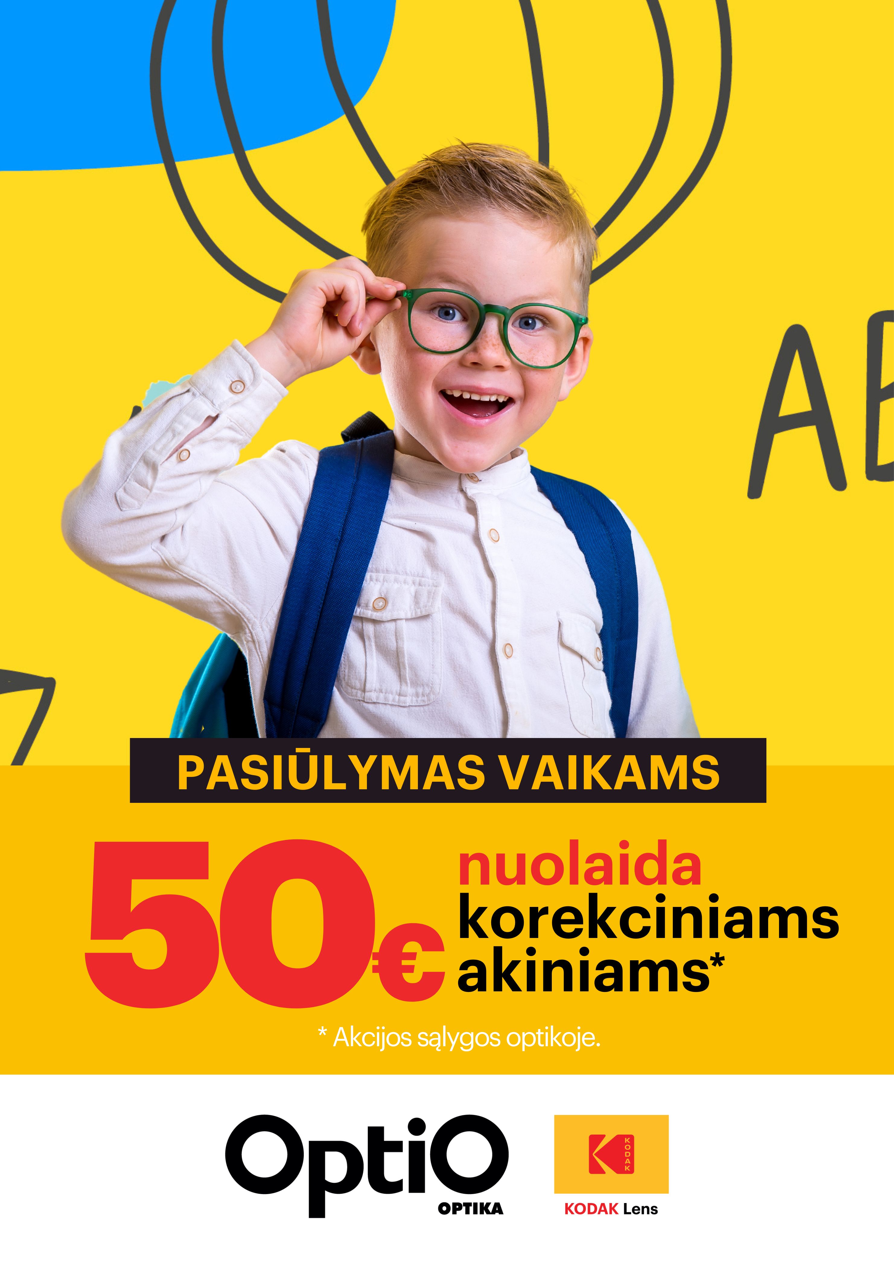 50 € nuolaida vaikų korekciniams akiniams!