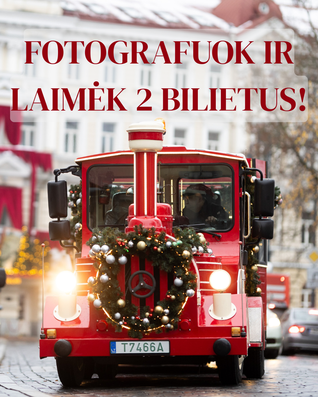 Laimėk Vilniaus Kalėdinio traukinuko bilietus!