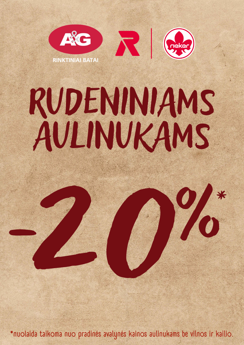 Rudeniniams aulinukams  –20%