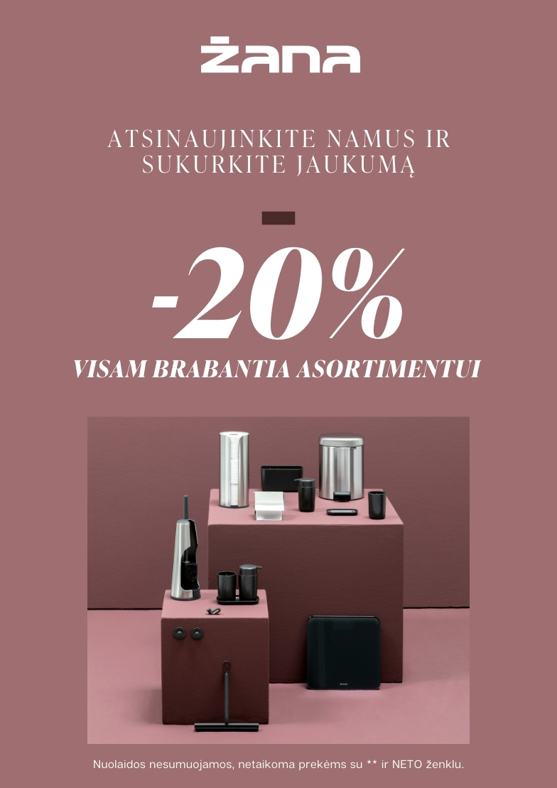 Visam BRABANTIA asortimentui -20% nuolaida!