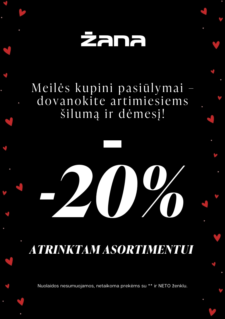 -20% nuolaida atrinktam asortimentui!