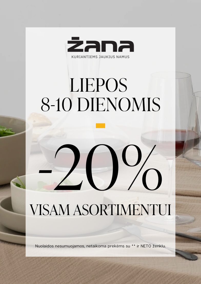 –20 % nuolaida VISAM asortimentui!