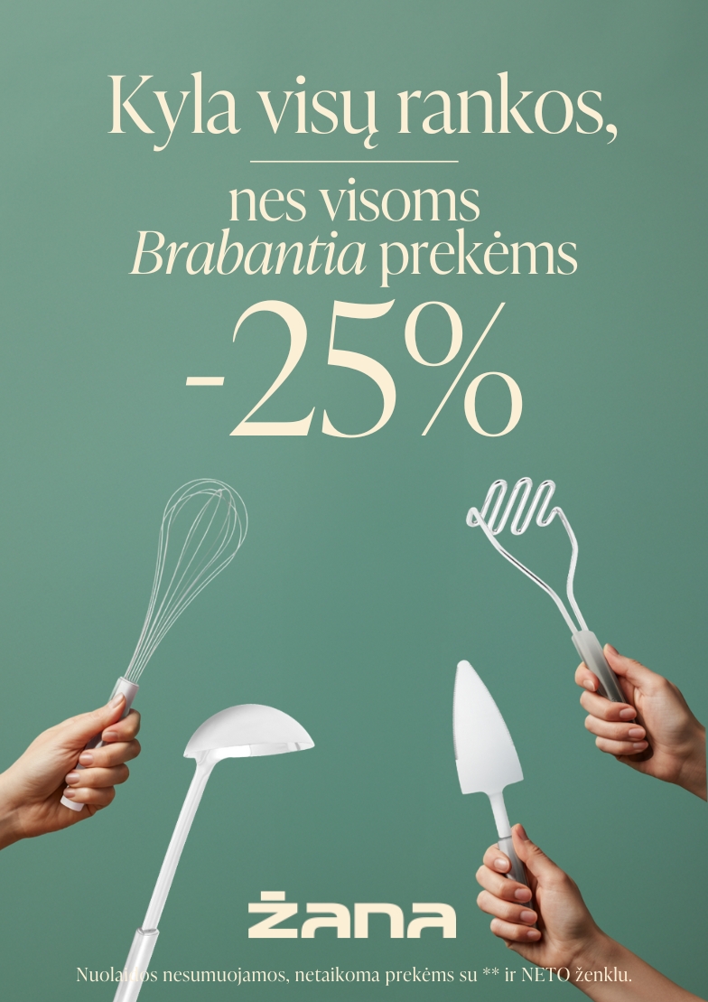 –25 % nuolaida Brabantia prekėms!