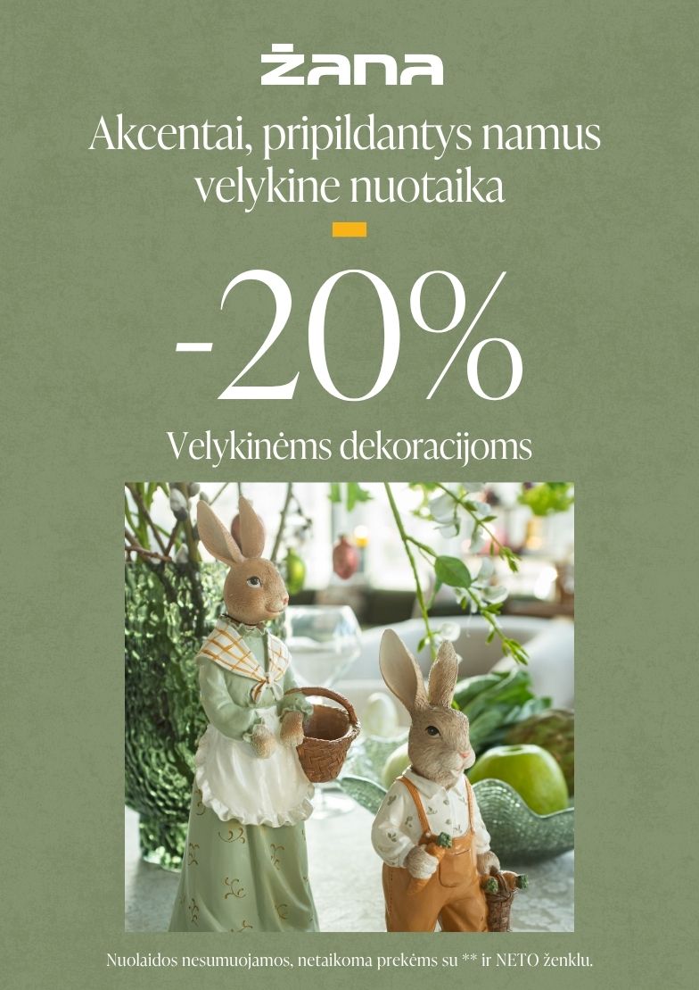 –20 % Velykų dekoracijoms!