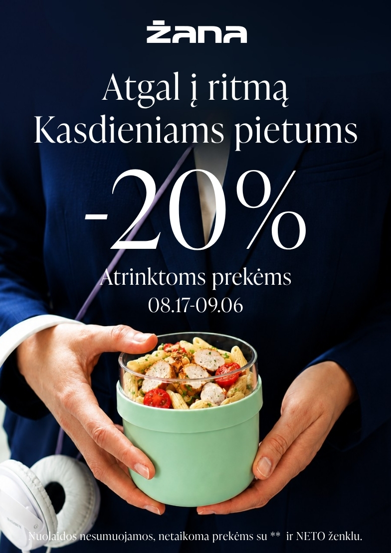 –20 % atrinktoms prekėms