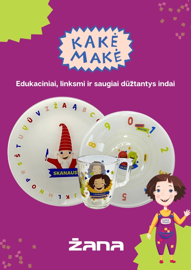 Edukaciniai, linksmi ir saugiai dūžtantys indai!