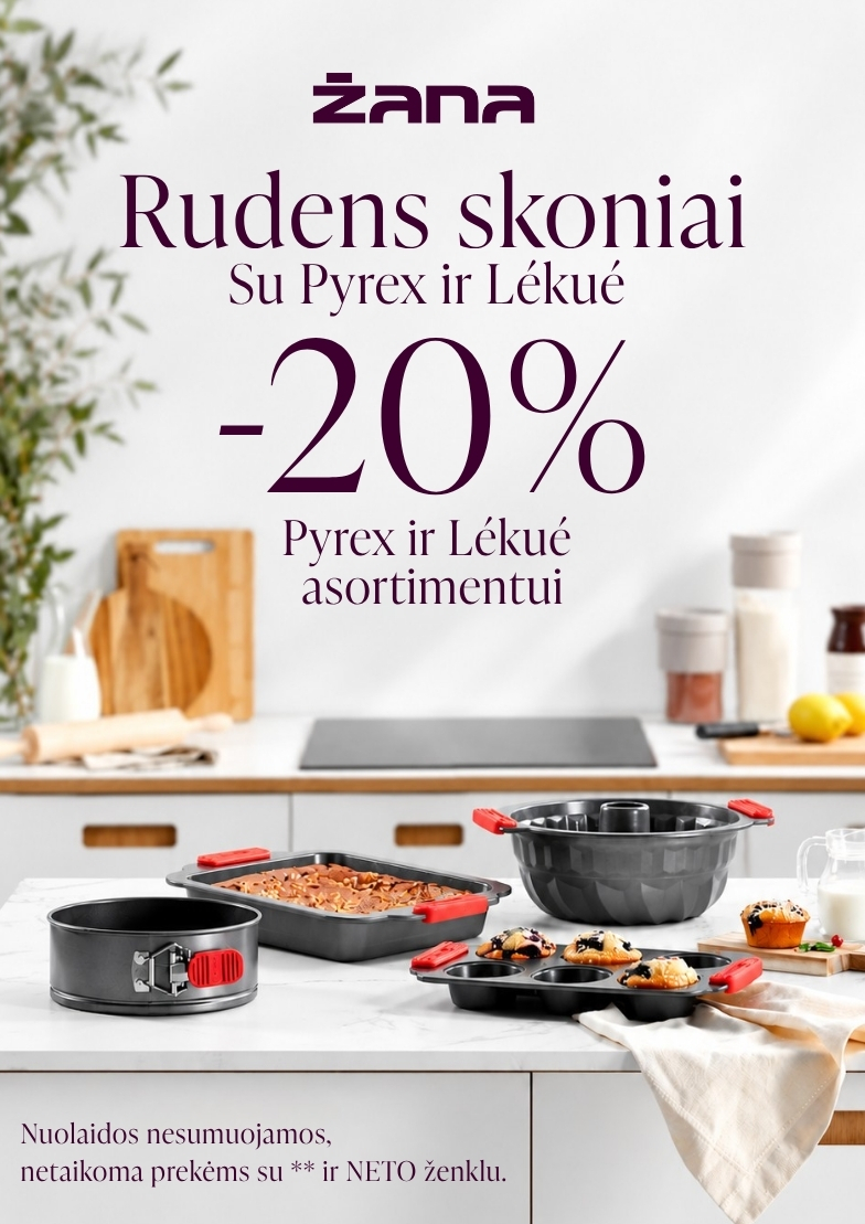 –20 % Pyrex ir Lékué asortimentui