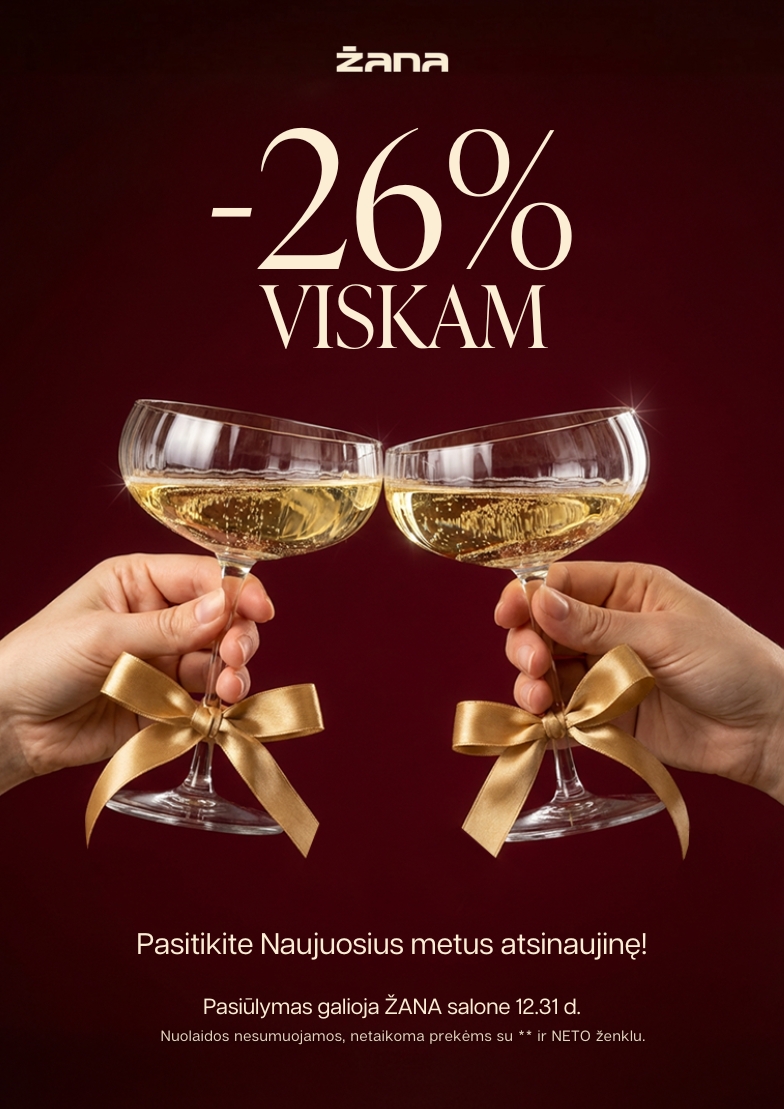 -26 % visam asortimentui!